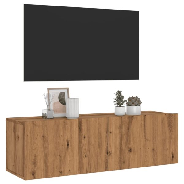 vidaXL Vegghengt TV-benk artisan eik 100x30x30 cm konstruert tre