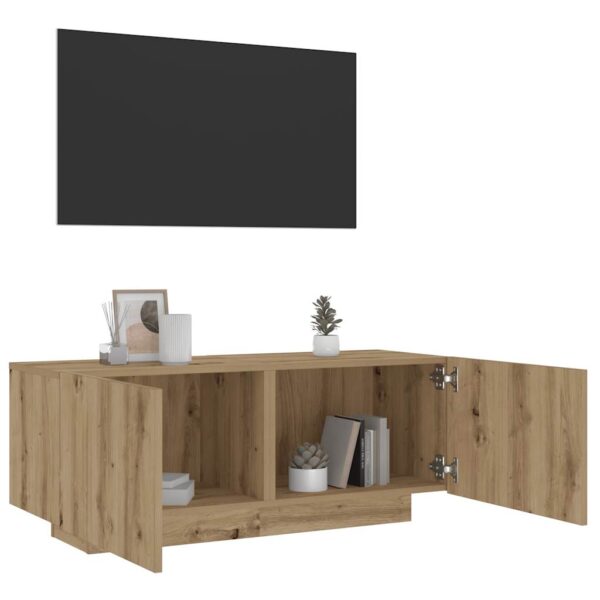 vidaXL TV-benk artisan eik 100x35x40 cm konstruert tre