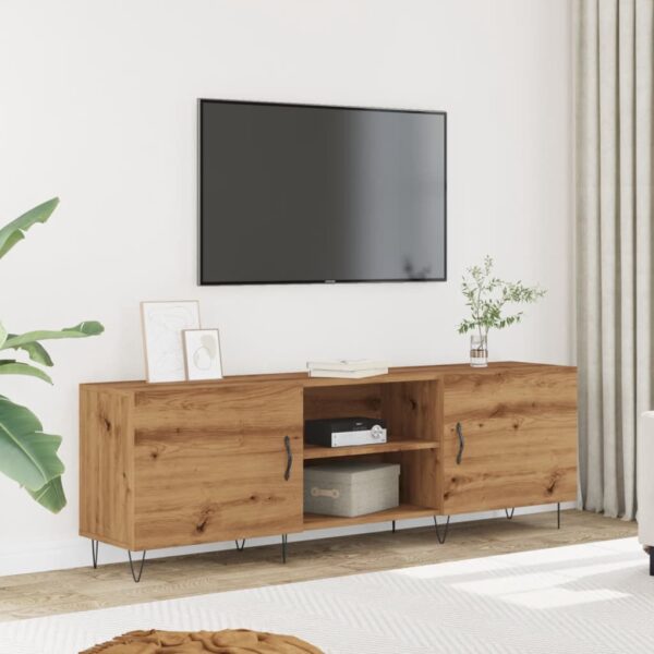 vidaXL TV-benk artisan eik 150x30x50 cm konstruert tre