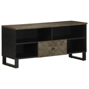 vidaXL TV-benk svart 100x33x46 cm heltre mango