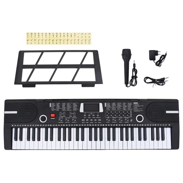 vidaXL 61 tangenter Piano elektrisk keyboard med musikkstativ for barn