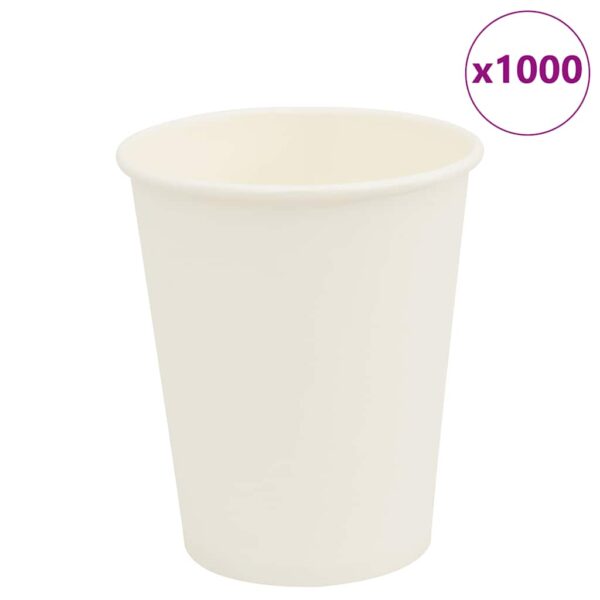 vidaXL Papir kaffekopper 1000 stk 8oz 200 ml hvit