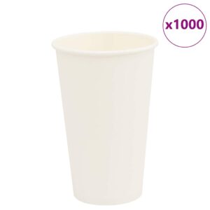 vidaXL Papir kaffekopper 1000 stk 16oz 400 ml hvit