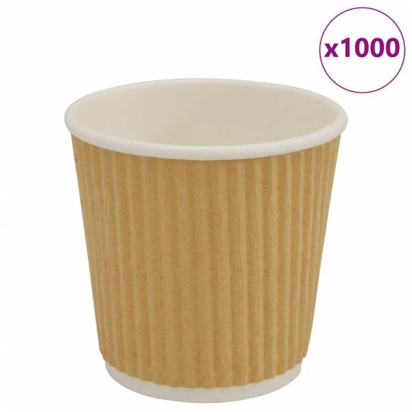 vidaXL Papir kaffekopper 1000 stk 4oz 100 ml brun