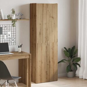 vidaXL Highboard artisan eik 60x32x190 cm konstruert tre