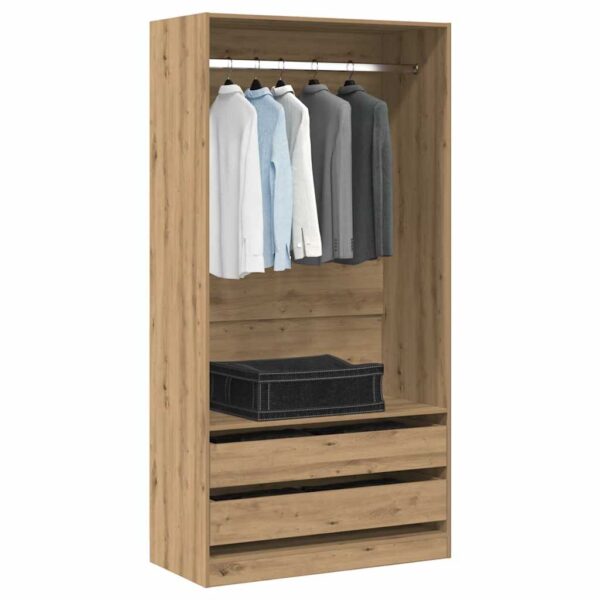 vidaXL Garderobe artisan eik 100x50x200 cm konstruert tre