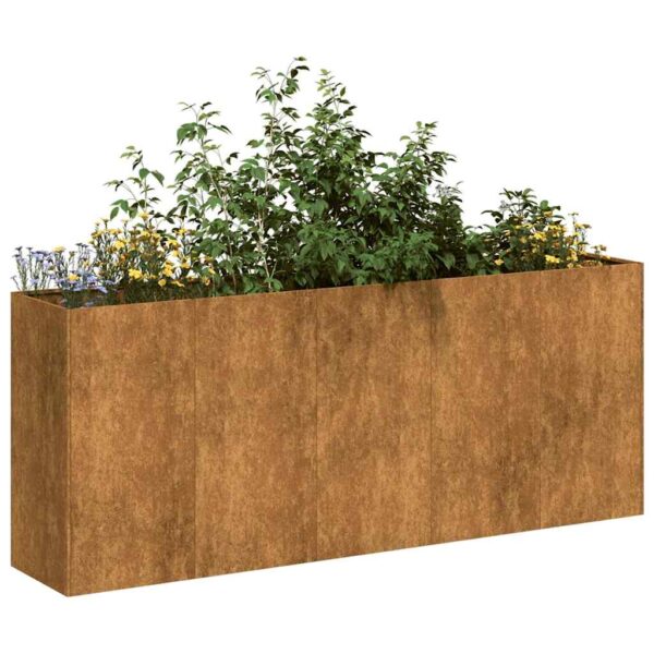 vidaXL Plantekasse rust 200x40x80 cm forvitringsstål