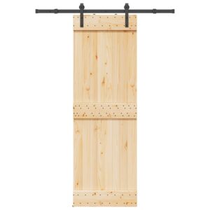 vidaXL Skyvedør med monteringstilbehør 70x210 cm heltre furu