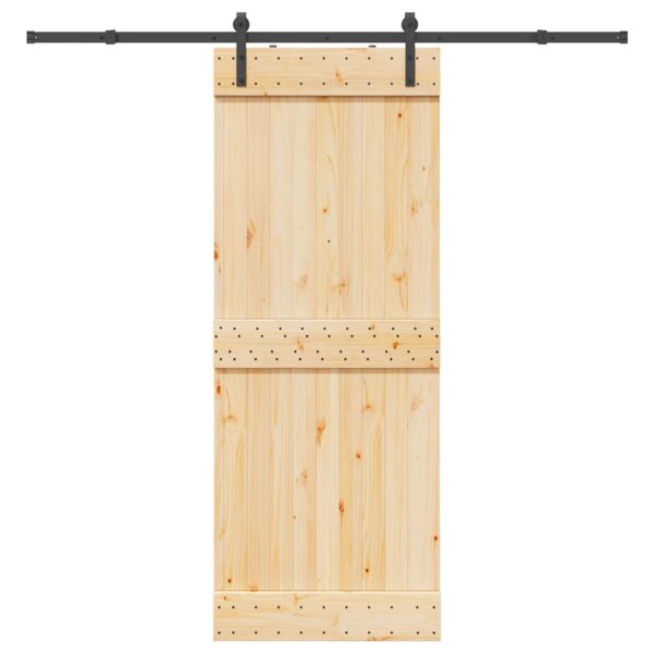 vidaXL Skyvedør med monteringstilbehør 80x210 cm heltre furu