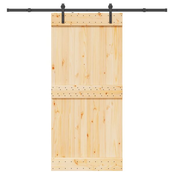 vidaXL Skyvedør med monteringstilbehør 95x210 cm heltre furu