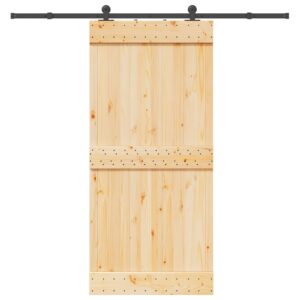 vidaXL Skyvedør med monteringstilbehør 95x210 cm heltre furu