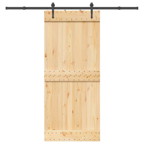 vidaXL Skyvedør med monteringstilbehør 90x210 cm heltre furu