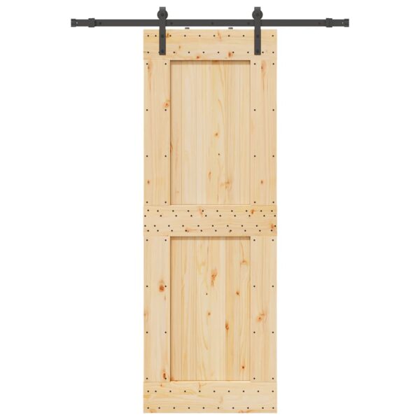 vidaXL Skyvedør med monteringstilbehør 80x210 cm heltre furu