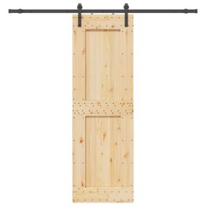 vidaXL Skyvedør med monteringstilbehør 70x210 cm heltre furu