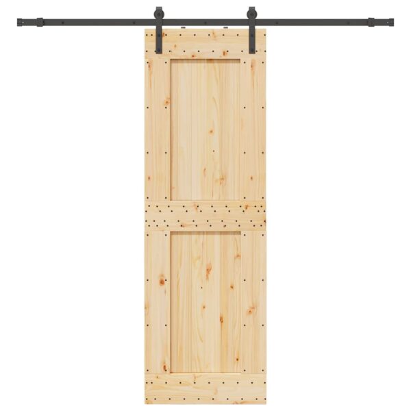 vidaXL Skyvedør med monteringstilbehør 70x210 cm heltre furu