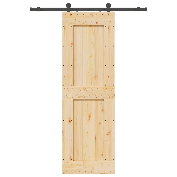 vidaXL Skyvedør med monteringstilbehør 70x210 cm heltre furu