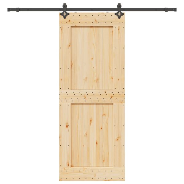 vidaXL Skyvedør med monteringstilbehør 90x210 cm heltre furu