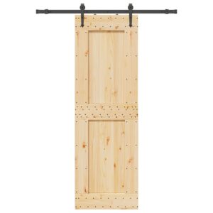 vidaXL Skyvedør med monteringstilbehør 70x210 cm heltre furu