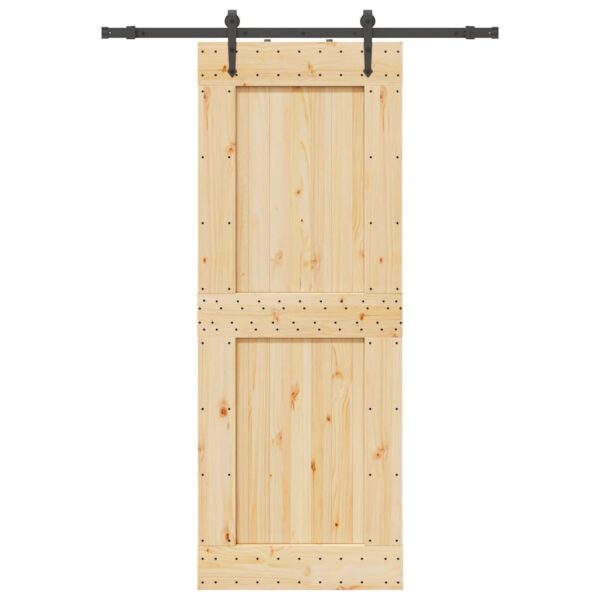 vidaXL Skyvedør med monteringstilbehør 85x210 cm heltre furu