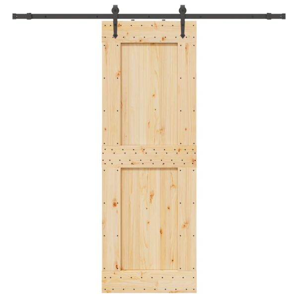 vidaXL Skyvedør med monteringstilbehør 80x210 cm heltre furu