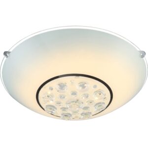 GLOBO LED-taklampe LOUISE glass krom 48175-12