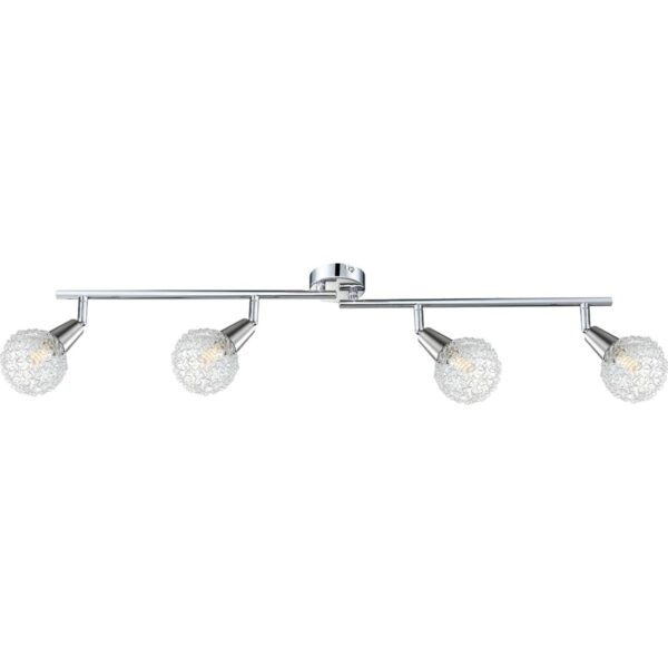 GLOBO LED-spotlys med 4 dioder CICER krom og nikkel 56039-4