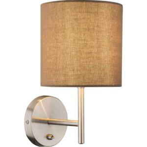 GLOBO Vegglampe BETTY stoff brun 15186W