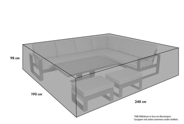 Hagemøbeltrekk  248 x 190 x 98 cm