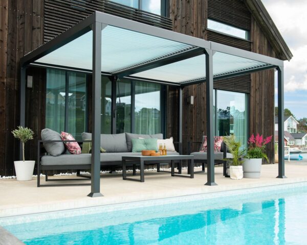 Pergola Lazio 4 x 3 m – antrasitt