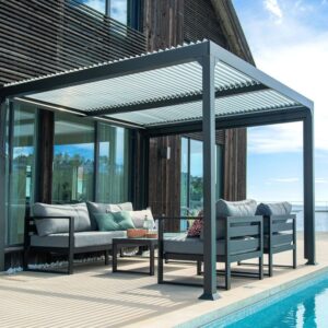 Pergola Lazio 3 x 3 m – antrasitt