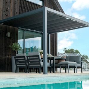 Pergola Napoli 3 x 3 m – antrasitt