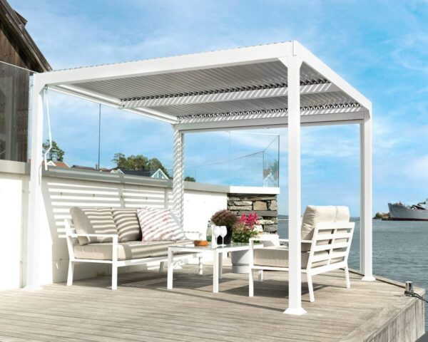 Pergola Lazio 3 x 3 m – hvit