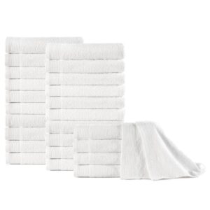 vidaXL Håndklær 25 stk bomull 350 g/m² 50x100 cm hvit