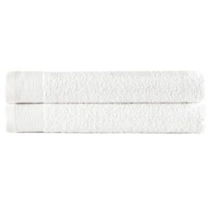 vidaXL Håndklær 2 stk bomull 450 g/m² 50x100 cm hvit
