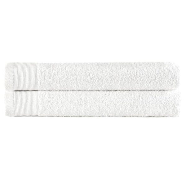 vidaXL Håndklær 2 stk bomull 450 g/m² 50x100 cm hvit
