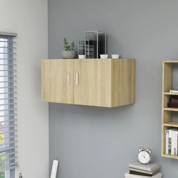 vidaXL Veggmontert skap sonoma eik 80x39x40 cm konstruert tre