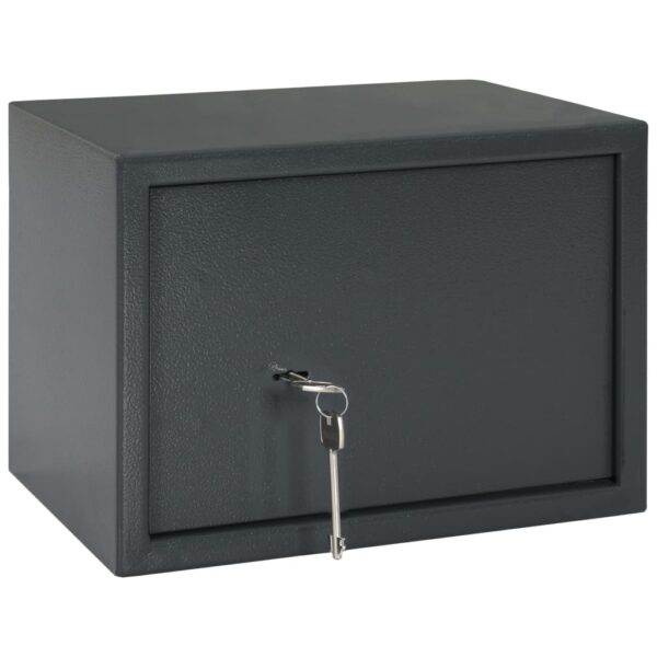 vidaXL Mekanisk safe mørkegrå 35x25x25 cm stål