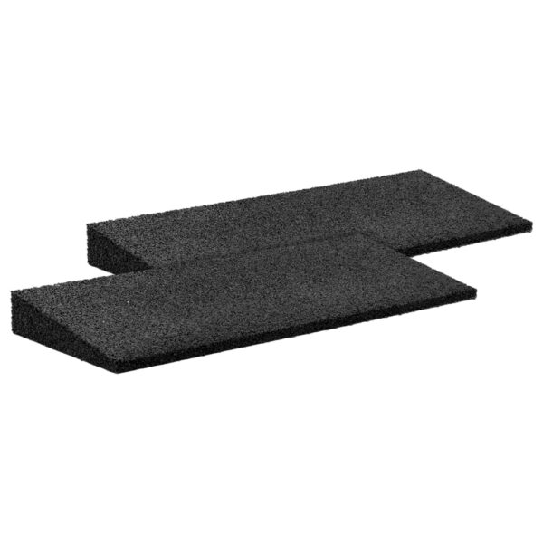 vidaXL Gummirampe 2 stk svart 50x20x1-4