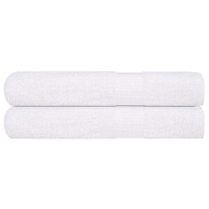 vidaXL Håndklær 2 stk hvit 100x200 cm 360 g/m² 100 % bomull