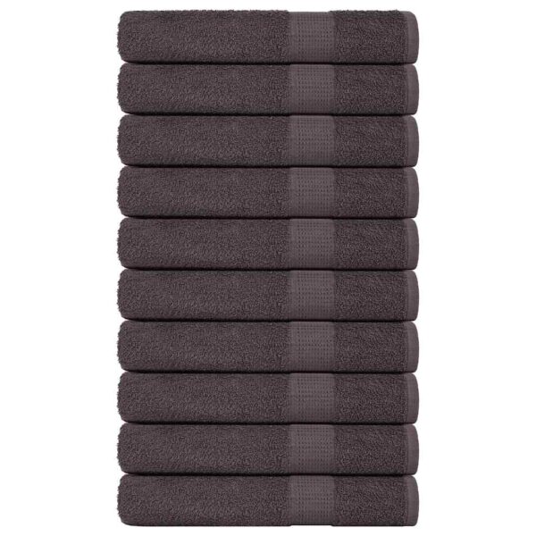 vidaXL Håndklær 10 stk antrasitt 100x200 cm 360 g/m² 100 % bomull