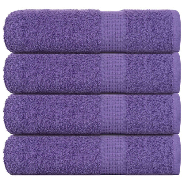 vidaXL Håndklær 4 stk lilla 50x100 cm 360 g/m2 100 % bomull
