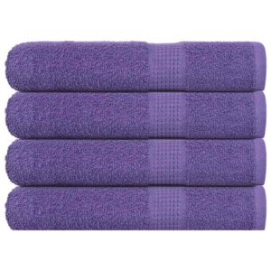 vidaXL Håndklær 4 stk lilla 100x200 cm 360 g/m² 100 % bomull