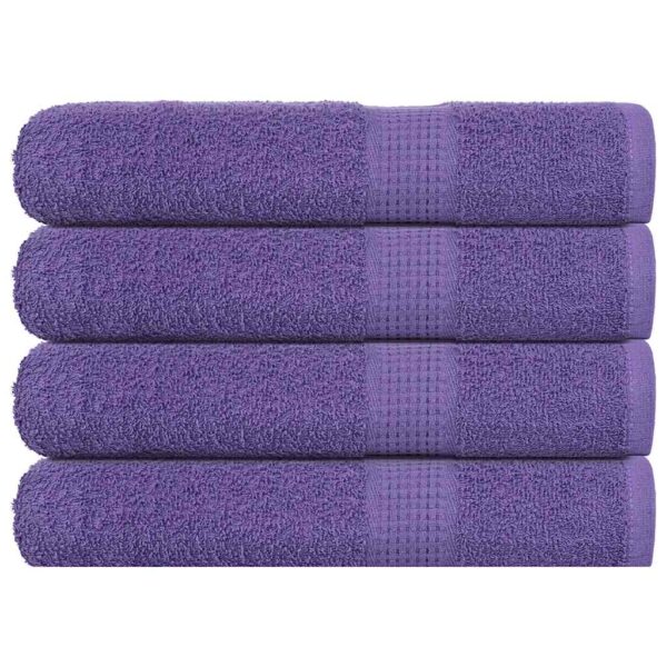vidaXL Håndklær 4 stk lilla 100x200 cm 360 g/m² 100 % bomull