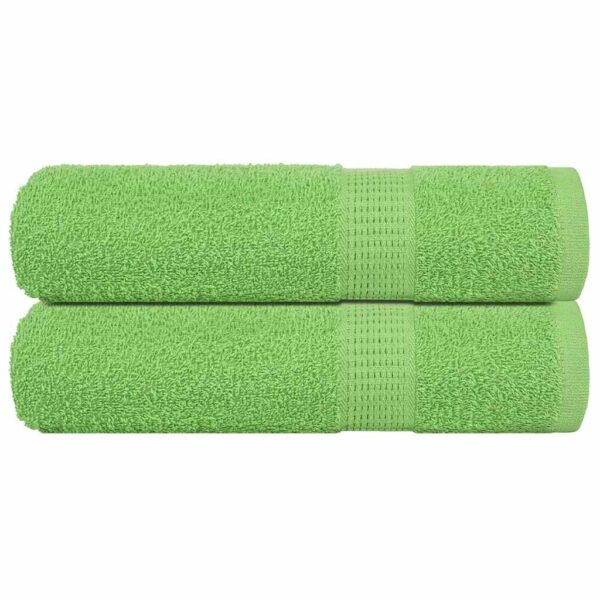 vidaXL Håndklær 2 stk eplegrønn 50x100 cm 360 g/m² 100 % bomull