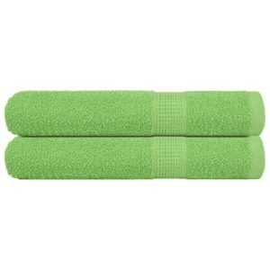vidaXL Håndklær 2 stk eplegrønn 100x200 cm 360 g/m² 100 % bomull