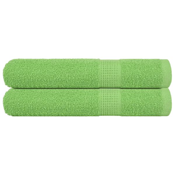 vidaXL Håndklær 2 stk eplegrønn 100x200 cm 360 g/m² 100 % bomull