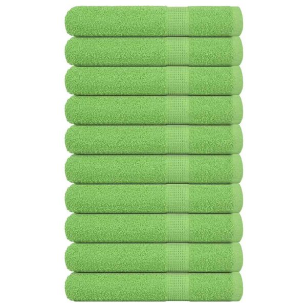 vidaXL Håndklær 10 stk eplegrønn 100x200 cm 360 g/m² 100 % bomull