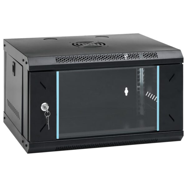 vidaXL Nettverksskap 6U veggmontert 19" IP20 53x40x30 cm