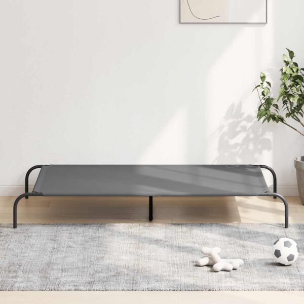 vidaXL Forhøyet hundeseng grå 150x90x20 cm oxfordstoff og stål