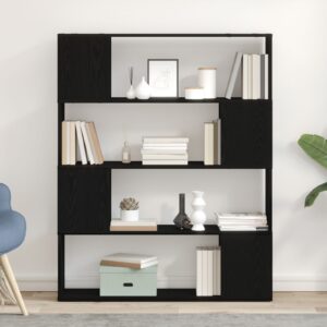 vidaXL TV-skap Svart eik Konstruert tre 100 x 24 x 124 cm